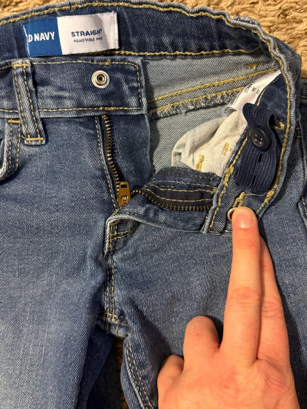 Old Navy Boys Medium Blue Stretch Straight Leg Jeans